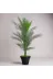 ERHAN FLOWERS erh.1577 Yapay Areka Ağacı Palmiye Ağacı Salon Bitkisi Yapay Areka 130 Cm 20 Yaprak Siyah Plastik Saksı 2