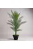 ERHAN FLOWERS erh.1577 Yapay Areka Ağacı Palmiye Ağacı Salon Bitkisi Yapay Areka 130 Cm 20 Yaprak Siyah Plastik Saksı 3
