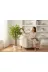 ERHAN FLOWERS erh.2117 Yapay Salon Çiçegi Yapay Ağaç 130 Cm 2 Gövdeli Beyaz Plastik Saksi 1
