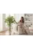 ERHAN FLOWERS erh.2117 Yapay Salon Çiçegi Yapay Ağaç 130 Cm 2 Gövdeli Beyaz Plastik Saksi 2