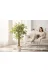 ERHAN FLOWERS erh.2117 Yapay Salon Çiçegi Yapay Ağaç 130 Cm 2 Gövdeli Beyaz Plastik Saksi 3