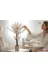 ERHAN FLOWERS erh.2142 Yapay Salon Çiçegi Yapay Ağaç Beyaz Bahar Dalı 140 Cm Metal Saksı 2