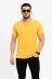 Erkek Basic Tişört Bisiklet Yaka Kısa Kol Günlük Yazlık Slim Fit T-Shirt - Sarı - M - Sarı 1