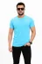 Erkek Basic Tişört Bisiklet Yaka Kısa Kol Günlük Yazlık Slim Fit T-Shirt - Açık Mavi - XL - Açık Mavi 2