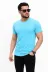 Erkek Basic Tişört Bisiklet Yaka Kısa Kol Günlük Yazlık Slim Fit T-Shirt - Açık Mavi - L - Açık Mavi 1