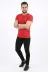 Erkek Basic Tişört Bisiklet Yaka Kısa Kol Günlük Yazlık Slim Fit T-Shirt - Kırmızı - L - Kırmızı 2