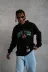 Erkek Baskılı Kapüşonlu Sweatshirt - Siyah - S - Siyah 3