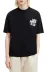 Erkek Baskılı Oversize T-shirt - Siyah - XL - Siyah 1