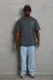 Erkek Baskılı T-Shirt Kısa Kol Bisiklet Yaka Regular Fit Rahat Kalıp Günlük Tişört - Füme - XL - Füme 3
