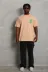 Erkek Baskılı T-Shirt Kısa Kol Bisiklet Yaka Regular Fit Rahat Kalıp Günlük Tişört - Bej - S - Bej 3