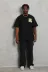 Erkek Baskılı T-Shirt Kısa Kol Bisiklet Yaka Regular Fit Rahat Kalıp Günlük Tişört - Siyah - XL - Siyah 3