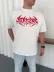 Erkek Baskılı T-Shirt Yazlık Kısa Kol Bisiklet Yaka Rahat Kalıp Tişört - Beyaz - S - Beyaz 2