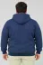 Erkek Battal Büyük Beden Üç İplik İçi Şardonlu Kapüşonlu Kanguru Cepli Kışlık Sweatshirt - Lacivert - 5XL - Lacivert 3