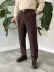 Erkek Beli Lastikli Pileli Rahat Kesim Kumaş Pantolon - 2XL - Acı Kahve 2