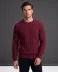 Erkek Bisiklet Yaka çizgi Desenli Triko - XL - Bordo 1