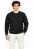 Erkek Bisiklet Yaka İçi Şardonlu 2 İplik Düz Uzun Kollu Regular Fit Sweatshirt - Siyah - S - Siyah 1