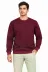 Erkek Bisiklet Yaka İçi Şardonlu 2 İplik Düz Uzun Kollu Regular Fit Sweatshirt -Bordo - XL - Bordo 1