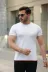 Erkek Bisiklet Yaka Kısa Kollu Tişört - 3XL - Beyaz 1