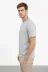 Erkek Bisiklet Yaka Tişört Regular Kalıp Basic Pamuklu Günlük Kullanım T-shirt - Gri - 2XL - Gri 2