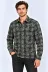 Erkek Ekose Kareli Batik Yıkamalı Şardonlu Uzun Kollu Regular Fit Oduncu Gömlek - Haki - 2XL - Haki 3