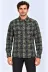 Erkek Ekose Kareli Batik Yıkamalı Şardonlu Uzun Kollu Regular Fit Oduncu Gömlek - Haki - 2XL - Haki 4