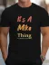 Erkek It Is A Mike Thing Baskılı Erkek T-shirt - 2XL-3XL - Siyah 1