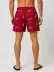 Erkek Kılıç Balığı Desenli Deniz Şortu Fermuarlı Cepli File Astarlı - Bordo - 2XL - Bordo 4