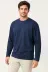 Erkek Modal Yumuşak Dokulu Bisiklet Yaka Uzun Kollu Tişört Sweatshirt - Lacivert - 2XL - Lacivert 3