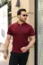 Erkek Örgü Desen Yakalı Kısa Kollu Triko Tişört - 2XL - Altın 3