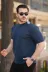 Erkek Oversize Bisiklet Yaka Kısa Kollu T-shirt - S - Lacivert 2