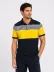 Erkek Pike Kumaş Çizgili Polo Yaka Tişört Kısa Kol Yazlık T-Shirt - Lacivert - L - Lacivert 1