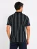 Erkek Pike Kumaş Çizgili Polo Yaka Tişört Kısa Kol Yazlık T-Shirt - Siyah - 2XL - Siyah 3