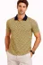 Erkek Pike Kumaş Polo Yaka Desenli Tişört Kısa Kol Yazlık T-Shirt - Sarı - L - Sarı 1