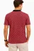 Erkek Pike Kumaş Polo Yaka Desenli Tişört Kısa Kol Yazlık T-Shirt - Kırmızı - 2XL - Kırmızı 3