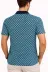 Erkek Pike Kumaş Polo Yaka Desenli Tişört Kısa Kol Yazlık T-Shirt - Turkuaz - 2XL - Turkuaz 3