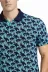 Erkek Pike Kumaş Polo Yaka Palmiye Desenli Tişört Kısa Kol Yazlık T-Shirt - Turkuaz - XL - Turkuaz 1