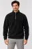 Erkek Polar Dik Yaka Yarım Fermuarlı Uzun Kollu Regular Fit Kışlık Sweatshirt - Siyah - 2XL - Siyah 3