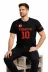 Erkek TÜRKİYE Ay Yıldız Baskılı 10 Numara Forma Tişört Taraftar T-Shirt - Siyah - XS - Siyah 3