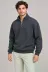 Erkek Üç İplik İçi Şardonlu Dik Yaka Yarım Fermuarlı Kışlık Sweatshirt - Füme - L - Füme 2