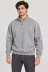 Erkek Üç İplik İçi Şardonlu Dik Yaka Yarım Fermuarlı Kışlık Sweatshirt - Grİ - L - Gri 3