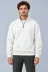 Erkek Üç İplik İçi Şardonlu Dik Yaka Yarım Fermuarlı Kışlık Sweatshirt - Beyaz - XL - Beyaz 2