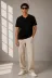 Erkek V Yaka Basic Tişört Kısa Kol Yazlık Regular Fit T-Shirt - Siyah - L - Siyah 2