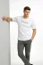 Erkek Wafıl Kumaş Tişört Regular Kalıp Bisiklet Yaka Baskılı Günlük Basic T-Shirt - Beyaz - 2XL - Beyaz 2