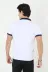 Erkek Yakalı Slim Fit Baskılı T-Shirt - Beyaz - S - Beyaz 2