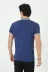 Erkek Yakalı Slim Fit Baskılı T-Shirt - Mavi - L - Mavi 2
