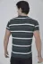 Erkek Yakalı Slim Fit Dokuma Çizgili T-Shirt - Haki - M - Haki 2