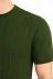 Erkek Yazlık Fitilli Triko Tişört Kısa Kol Bisiklet Yaka T-Shirt - Haki - XL - Haki 2