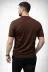 Erkek Yazlık Triko Dokuma Tişört Kısa Kol Bisiklet Yaka Örgü Desenli T-Shirt - Kahverengi - XL - Kahverengi 3