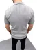 Erkek Yazlık Triko Saç Örgü Tişört Kısa Kol Polo Yaka Fermuarlı T-Shirt - Gri - M - Gri 3
