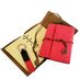 ETT 562741422619 Özel Ahşap Kutulu Kırmızı Deri Defter Ve Anahtarlık Set 2